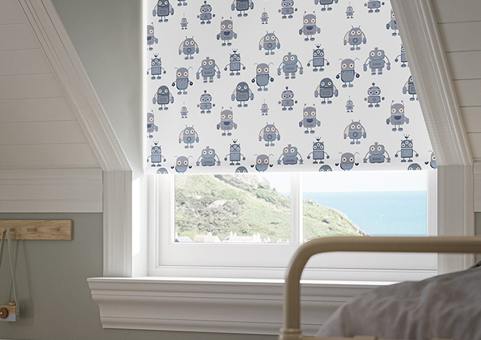 Robo Town, Cyborg Grey - Twist&Fit Roller Blind - Image 5